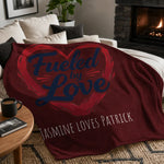 Personalized Couples Throw Blanket - Romantic Bedroom Decor Mockup | Our Phoenix Rise