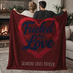 Personalized Couples Throw Blanket - Gift Idea for Anniversaries Mockup | Our Phoenix Rise