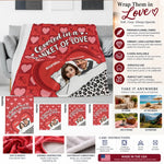 Personalized Couple Blanket with Names - Full design view with red hearts and leopard print - Detail 11 | Our Phoenix Rise