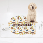 Personalized Fish Shaped Cat Mat with Tiger Print - Elevated View | Our Phoenix Rise