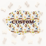 Personalized Fish Shaped Cat Mat with Tiger Print - Front View | Our Phoenix Rise