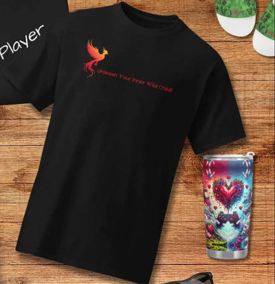 Phoenix Graphic Moisture Wicking T-shirt - Black Gaming Theme - Detail 16 | Our Phoenix Rise