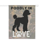 Poodle Silhouette Garden Flag - Large House Banner Size on Pole - Detail 16 | Our Phoenix Rise