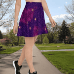 Purple Galaxy Skater Skirt - Waistband Close Up | Our Phoenix Rise