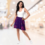 Purple Galaxy Skater Skirt - Back View Model | Our Phoenix Rise
