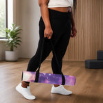 Galaxy Nebula Purple Yoga Mat - Close-up of Microsuede Texture - Detail 11 | Our Phoenix Rise