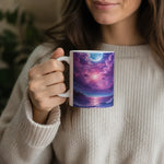 Purple Aesthetic Coffee Mug - Lifestyle Desk Workspace View | Our Phoenix Rise