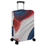 Patriotic Swirl Luggage Cover - Close-up of Red White Blue Swirl Pattern | Our Phoenix Rise