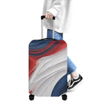 Patriotic Swirl Luggage Cover - Traveler Walking with Suitcase | Our Phoenix Rise