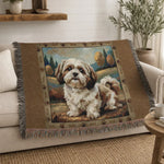 Shih Tzu Woven Blanket – Cozy Dog Throw with Scenic Backdrop View 13 | Our Phoenix Rise