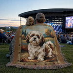 Shih Tzu Woven Blanket – Cozy Dog Throw with Scenic Backdrop View 17 | Our Phoenix Rise