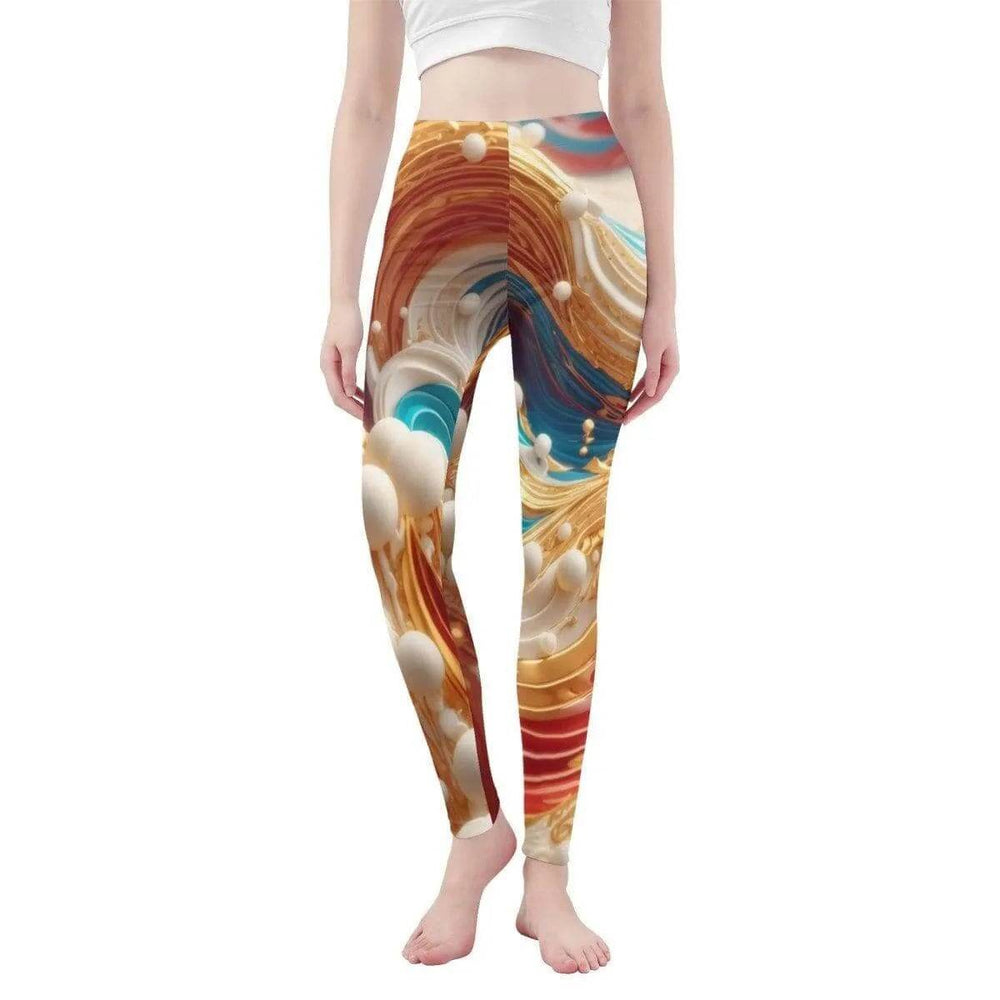 Fluid Art Print Leggings