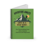 Standing view of 6x8 inch notebook showing durable metal spiral binding and sturdy cover construction.