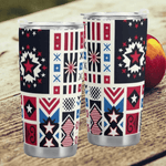 Patriotic Star Tumbler 20oz Insulated Travel Mug Detailed View 2 | Our Phoenix Rise