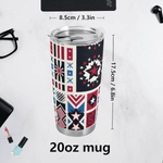 Patriotic Star Tumbler 20oz Insulated Travel Mug Detailed View 7 | Our Phoenix Rise