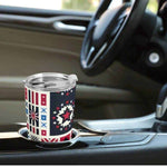 Patriotic Star Tumbler 20oz Insulated Travel Mug Detailed View 5 | Our Phoenix Rise
