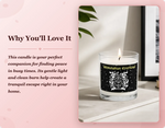 Stimulation Overload Soy Candle - Lifestyle graphic showing the candle in a mindful home setting | Our Phoenix Rise