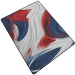 Patriotic Abstract Rug Red White Blue Gaming Yoga Mat Detailed View 3 | Our Phoenix Rise