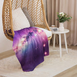 Purple Galaxy Sherpa Blanket - Folded Corner Detail | Our Phoenix Rise