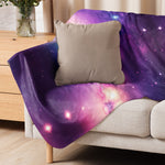 Purple Galaxy Sherpa Blanket - Smooth Printed Surface Close-up | Our Phoenix Rise