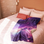 Purple Galaxy Sherpa Blanket - Side Profile Thickness | Our Phoenix Rise