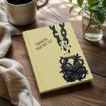 Thanking Past Self Hardcover Journal - lifestyle mockup on a desk with green plant | Our Phoenix Rise