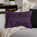The Moth & Moon Lumbar Pillow — Purple Decorative Accent Pillow - lifestyle lifestyle mockup | Our Phoenix Rise