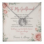 Meaningful Necklace for Girlfriend - White Gold Pendant on Floral Message Card - Detail 17 | Our Phoenix Rise