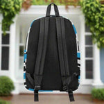 Blue Abstract School Backpack - Back and Shoulder Straps | Our Phoenix Rise