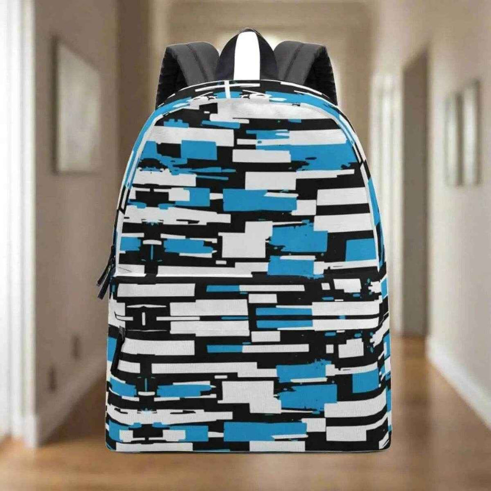 Blue Abstract School Backpack