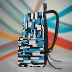 Blue Abstract School Backpack - Side Profile | Our Phoenix Rise