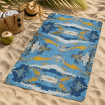 Vibrant Abstract Beach Towel - lifestyle on beach | Our Phoenix Rise