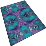 Abstract Teal Purple Area Rug - Angled view showing texture | Our Phoenix Rise