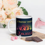 Personalized Yoga Affirmation Mug - 20oz Left Handle View | Our Phoenix Rise