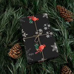 Winter Cardinal Gift Wrap - Roll of paper and scissors - Detail 38 | Our Phoenix Rise