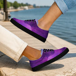 Purple Galaxy Print Canvas Sneakers - White Soles Lifestyle Shot | Our Phoenix Rise