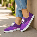 Purple Galaxy Print Canvas Sneakers - Close Up Detail | Our Phoenix Rise