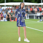 Geometric Print Hoodie Dress - Detailed view of blue and purple patterns | Our Phoenix Rise