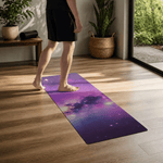 Galaxy Nebula Purple Yoga Mat - Detailed Space Print Pattern | Our Phoenix Rise